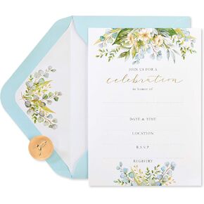 Papyrus Blank Thank You Cards with Envelopes, Floral (12-Count)