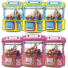 30PCS Cartoon Gift Bags with Handle Claw Machine Shape Goodie Bags Plastic Candy Cookie Bags For Wedding Birthday Baby Shower Party Supplies Snack Ziplock Seal Party Favor Bags Packaging Storage Bags