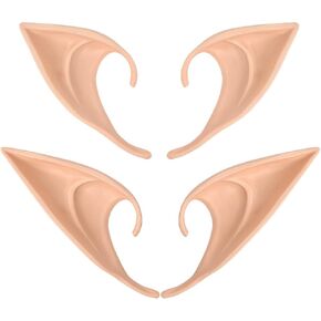 2 Pairs Elf Ears - Medium and Long Style Cosplay Fairy, Elf Ears Fairy Ears for Halloween Christmas Cosplay Horror Party Decoration (2 Pairs)
