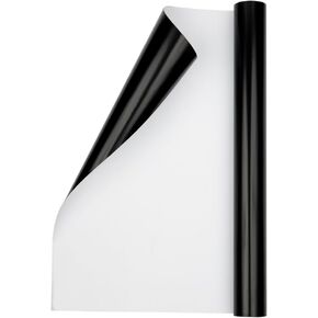 JAM Paper Gift Wrap - Glossy Wrapping Paper - 26.3 Sq Ft (17 in x 18 Ft) - Glossy Black - Roll Sold Individually