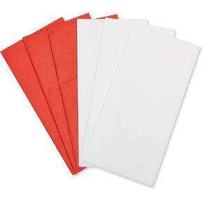 American Greetings 125 Sheets 20 in. x 20 in. Bulk Red and White Tissue Paper for Christmas, Birthdays, and All Occasions