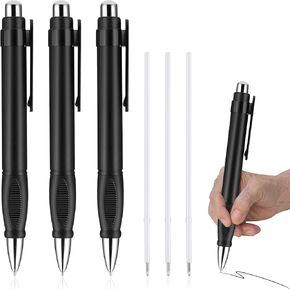 Extra Large Ballpoint Pens with 3PCS Refills Easy Grip Jumbo Pen Black Ink Fat Pens for Enhanced Writing Stability Weighted Pens for Arthritis And Elderly Office School Writing