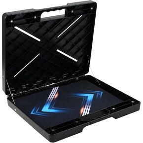 Portable Workstation for Laptop, Magnetic Laptop Stand 4 Magnets & Suction Cups, Can Hold Up to 45 Pounds Magnetic Laptop Shelf for HVAC, Trucks, Walls, Workshops and Other Venues