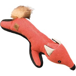 SPOT Dura-Fused Hemp Friends - Dog Toy Made with Hemp Material, Fused with Tricot for Durablity, with Furry Plush Tail and Squeaker, Great for Light to Moderate Chewers - 18" Assorted Styles, 1 Piece