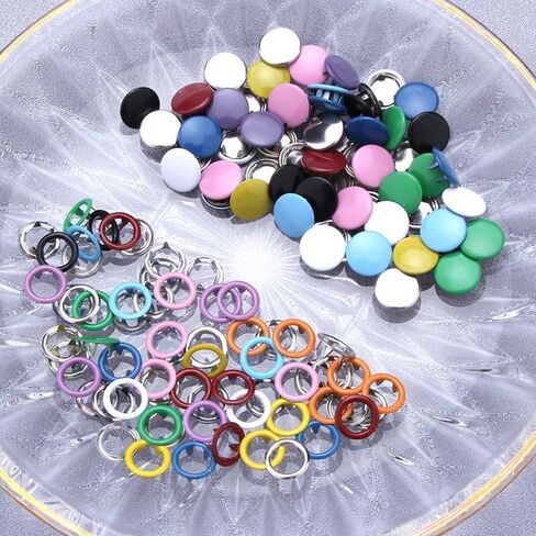 Snaps for Fabric, MIFOLEU 100 Sets Metal Snaps Buttons with Fastener Pliers Press Tool Kit, Solid Prong Ring Snap Button Fasteners Kit, Perfect for DIY Crafts Clothes Hats and Sewing(9.5mm / 400 PCS) in Saudi Arabia