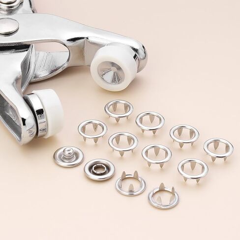 Snaps for Fabric, MIFOLEU 100 Sets Metal Snaps Buttons with Fastener Pliers Press Tool Kit, Solid Prong Ring Snap Button Fasteners Kit, Perfect for DIY Crafts Clothes Hats and Sewing(9.5mm / 400 PCS) in Saudi Arabia