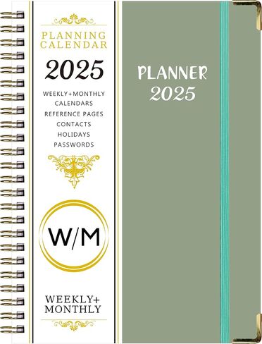 2025 Planner - 2025 Weekly Monthly Planner from January 2025 - December 2025, Planner 2025 with 12 Monthly Tabs, 6.25" x 8.5", Black in Saudi Arabia