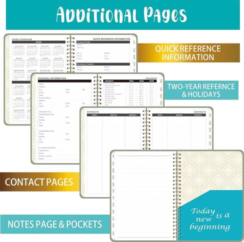 2025 Planner - 2025 Weekly Monthly Planner from January 2025 - December 2025, Planner 2025 with 12 Monthly Tabs, 6.25" x 8.5", Black in Saudi Arabia