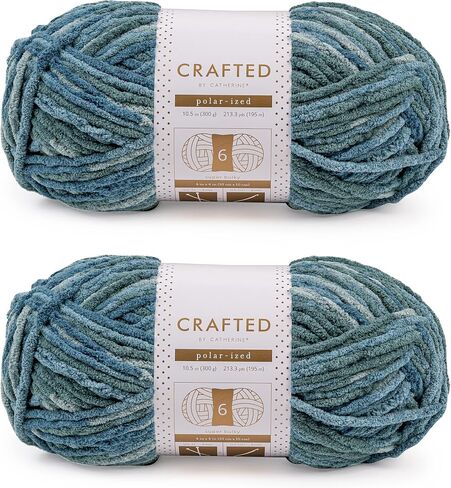 Crafted By Catherine Blanket Multi Yarn - 2 Pack (213 Yards Each Skein), Sea Multi, Gauge 6 Super Bulky in Saudi Arabia