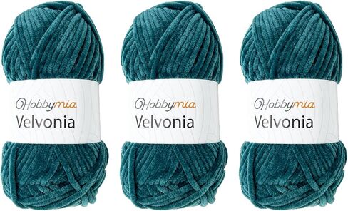 Velvonia - 100g / 131yds - Micropolyester Bulky Weight Yarn - Soft Velvet Yarn for Crocheting and Knitting - Chenille Fluffy Baby Blanket, Amigurumi Yarn (1814 - Pink - 3, 3 Skeins) in Saudi Arabia