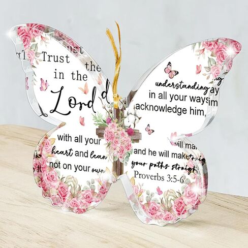 علامة اقتباس ملهمة ديكور زينة عيد الميلاد - اقتباس التخرج خلفك، كل لوحة ذكرياتك - هدايا عيد الميلاد للنساء - تذكار علامة أكريليك على شكل فراشة in Kuwait