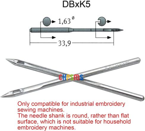 Organ Needle - 100 Organ DBXK5 Ball Point Needles Compatible with Tajima Barudan SWF Industrial Embroidery Machines (Size 75/11) in Saudi Arabia