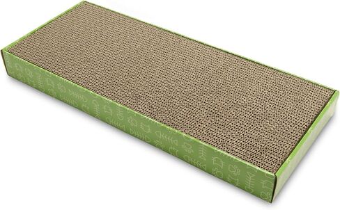 Furhaven 2-Pack Scratching Boards w/ Catnip & Wall-Mounting Hooks for Indoor Cats, Reversible - Wall-Mounted Corrugated Cat Scratchers - Gray/White Print, Standard/2-Pack in Kuwait