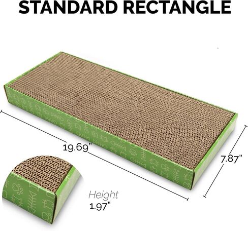 Furhaven 2-Pack Scratching Boards w/ Catnip & Wall-Mounting Hooks for Indoor Cats, Reversible - Wall-Mounted Corrugated Cat Scratchers - Gray/White Print, Standard/2-Pack in Kuwait