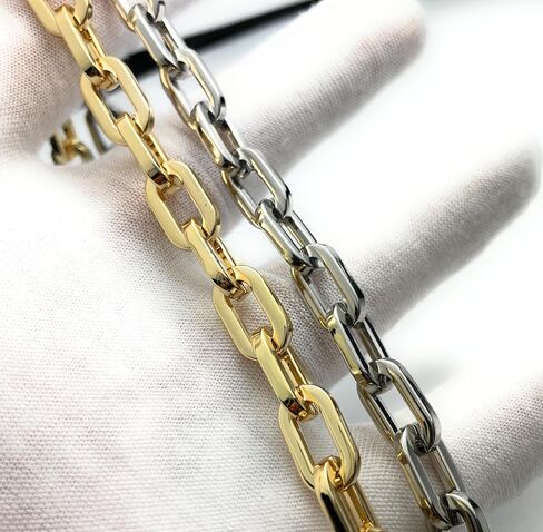 NEXTFASHION Purse Chain [Double Charm] Gold Silver Shoulder Bag Chain Accessory - MiniRolo on MiniRolo 11" by 10" in Saudi Arabia