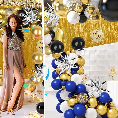 LovesTown 150PCS Metallic Gold Balloons, Different Sizes 18 12 10 5 Inches Latex Balloons Garland with Ribbon for Birthday Wedding Graduation Holiday Decoration in Kuwait