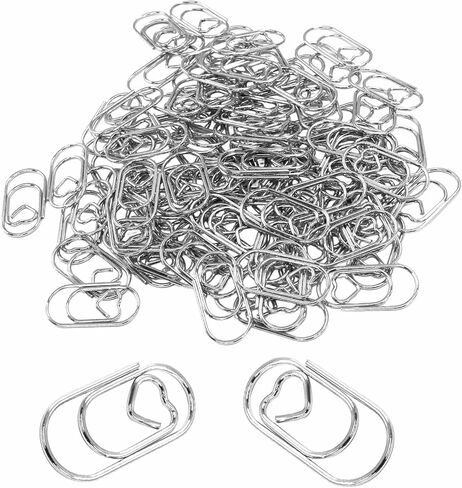 100Pcs Heart Shaped Paper Clips, Rose Gold Paperclips Lovely Dainty Paper Clamp, Cute Tiny Paper Clips for Office, School, Home, Desk Scrapbooking Decorated in Kuwait