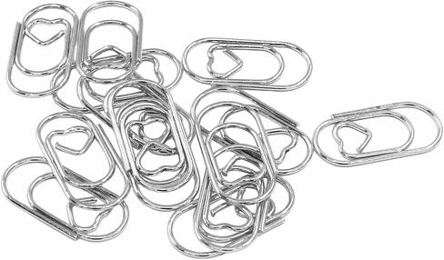 100Pcs Heart Shaped Paper Clips, Rose Gold Paperclips Lovely Dainty Paper Clamp, Cute Tiny Paper Clips for Office, School, Home, Desk Scrapbooking Decorated in Kuwait