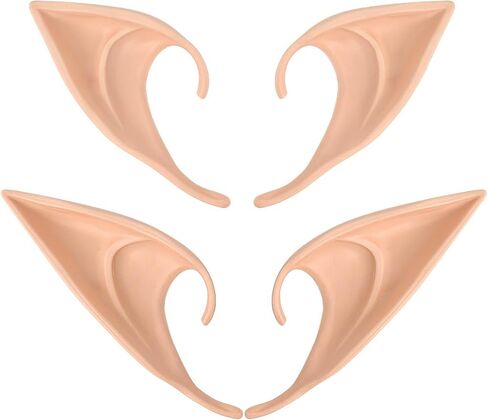 2 أزواج آذان قزم الطراز الطويل Cosplay Fairy ، Elf Ears Fairy Ears for Halloween Christmas Cosplay Cosplay Decoration in Kuwait