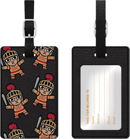 OTM Essentials San Diego State University Faux Leather Luggage Tag, Durable Travel Accessories with Adjustable Strap and ID Card, Classic in Saudi Arabia