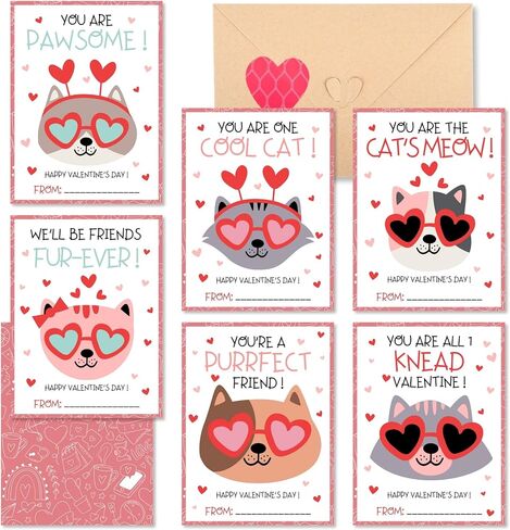 Valentines Cards for Kids Classroom - 48 Pack Soccer Valentines Day Class Exchange Greeting Cards with Envelopes & Heart Stickers, 4.3 * 4.3 inch in Saudi Arabia