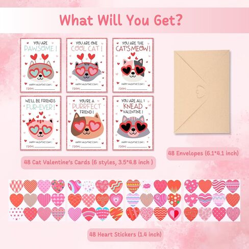 Valentines Cards for Kids Classroom - 48 Pack Soccer Valentines Day Class Exchange Greeting Cards with Envelopes & Heart Stickers, 4.3 * 4.3 inch in Saudi Arabia