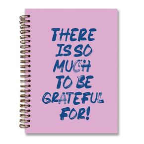 Dejfel There is so Much to Be Grateful for Gratitude Journal Notebook, Inspirational Notebooks for Women, Purple Preppy Notebook Journal, Inspirational Gifts, Spiral Notebook 5.5x8.3