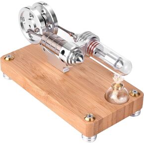 Sunnytech Hot Air Stirling Engine Twin Flywheels Education Toy Electricity Power Generator M14-06-S