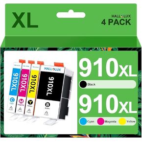 HALLOLUX 910XL Ink Cartridges for HP 910 XL Printers for HP 910 XL 910XL Ink Cartridge Combo Pack Compatible with Officejet Pro 8025 8030 8035 8028 8020 8010 8015 8018 8022 Printer (4 Pack)