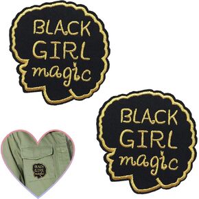 Embroidered Patch, BLM Black Girl Magic Iron on Sew on Patch for Clothing Jacket Jean Backpack, Black Lives Matter, 1PCS