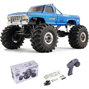 EAZYRC X FMS Fcx24 Smasher 1/24 RC Crawler RTR, RC Monster Truck 4x4, 8+ kph 2-speeds Transmission Off-Road with Battery,USB Charger and 2.4Ghz Remote Control for Adult (red)