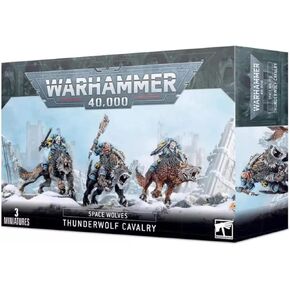 Games Workshop 99120101091 Space Wolves Thunder Wolf Cavalry Action Figure, Black