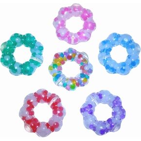 6pack Donut Squishy Toys ، ألعاب اسفنجي يمكن ارتداؤها ، كرة ضغوط سوار ناع