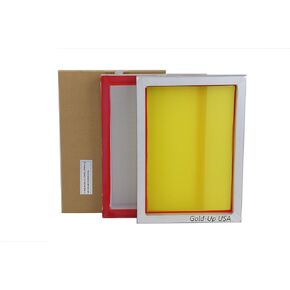 GoldUpUSAInc Aluminum Screen Printing Screens, Size 9 x 14 Inch Pre-stretched Silk Screen Frame (305 Yellow Mesh)