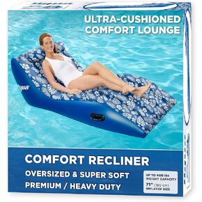 Aqua Ultra-Comfort Floating Pool Chair & Lake Raft with Pillow – Heavy Duty Pool Float, Lake Floating Chair in Kuwait