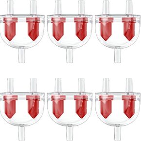 Pawfly 2 Pack Aquarium Check Valves Fish Tank Air Pump Valves Plastic 2-Way Non-Return Valves Pump Protectors for Standard 3/16 Inch Airline Tubing Fish Tank Accessories for Aeration Setup