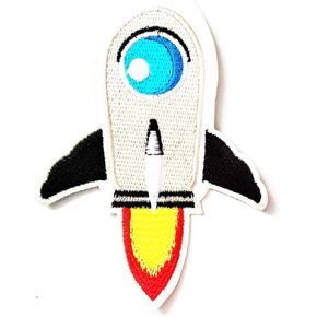 Nipitshop Patches Fantasy Alien UFO Black Eye Cartoon Sequin Shine Shiny Patch Embroidered Patch Badge Transfer Kids Clothing Cartoon for adorning Your Jeans Hats Bags Jackets Shirts or Gift