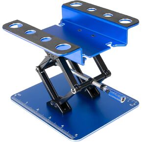 RC Car Stand Aluminum Alloy Lift Work Stand Repair Workstation for 1/8 1/10 1/12 1/16 Scale RC Crawler Car Truck Buggies (Black)