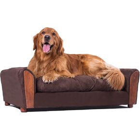 Moots VIP Microsuede Oak Pet Couch, Charcoal, Small