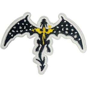 Dragon Acotar Patch, Size 3 Inches Iron On Fantasy Book Embroidery Patches for Hats Clothes Backpacks Jeans, DIY Sew On Patches, Fabric Patches, Fantasy Reader Patches, Gift for Book Lovers