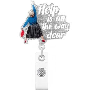 المساعدة في الطريق ، بكرة شارة قابلة للسحب مضحكة لشارة بطاقة الهوية ، مقطع تمساح حامل الشارة القابل للسحب للممرضة ، مساعد طبي ، طالب التمريض ، المعلم (الوردي) in Kuwait