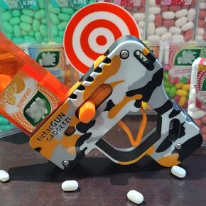 Candy Toy Gun Shooter - Wow... Shoots FAR & Fast! Loaded with Fun! 3D Printed Premium Toy Gun: Shoots Candy FAR Ships Today (Blizzard Storm) in Kuwait