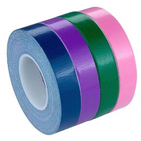 4 Rolls Colored Duct Tape, Multi Use Water Pipe Tape, Waterproof Duct Tape, Multifunctional Tape for Handicrafts and Art, Make Use of No Residue, Easy to Tear by Hand, Great for Packaging.