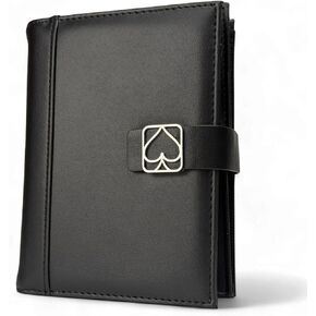 Luck Lab Double Deck Leather Playing Card Case/Holder - Fits Two Decks of Poker and Bridge Size Cards, Notepad and Pen (Brown) in Kuwait