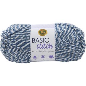 LION BRAND YARN COMPANY YARN BASIC STITCH AN EGGPLANT
