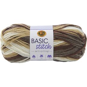 LION BRAND YARN COMPANY YARN BASIC STITCH AN EGGPLANT