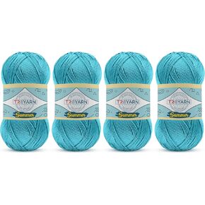 Yarn for Crocheting & Knitting - 4 Skeins (4x383 Yds) (105619 - Alstromeria) Crochet Yarn - 100% Microfiber Acrylic Yarn - Knitting Yarn for Craft Projects