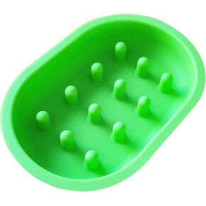 وعاء مغذي بطيء متوافق مع مغذيات Surefled Surefeed - BPA Free و Waswasher Silicone Silicone Plower Bowl for Small & Med ، وعاء طعام اللغز غير القابل للانزلاق ، مثالي للأكل السريع (الأخضر)