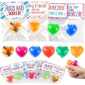 24Pack Valentines Day Cards with Heart Balls Kids Exchange Cards for Boys Girls School Classroom Party Favors