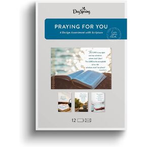 DaySpring - Praying for You - 4 Nature Design Assortment with Scripture - King James Version - 12 Praying for You Boxed Cards & Envelopes (U0062)
